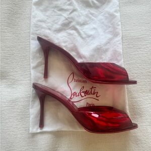 Christian Louboutin Metallic Red 85- Worn Once